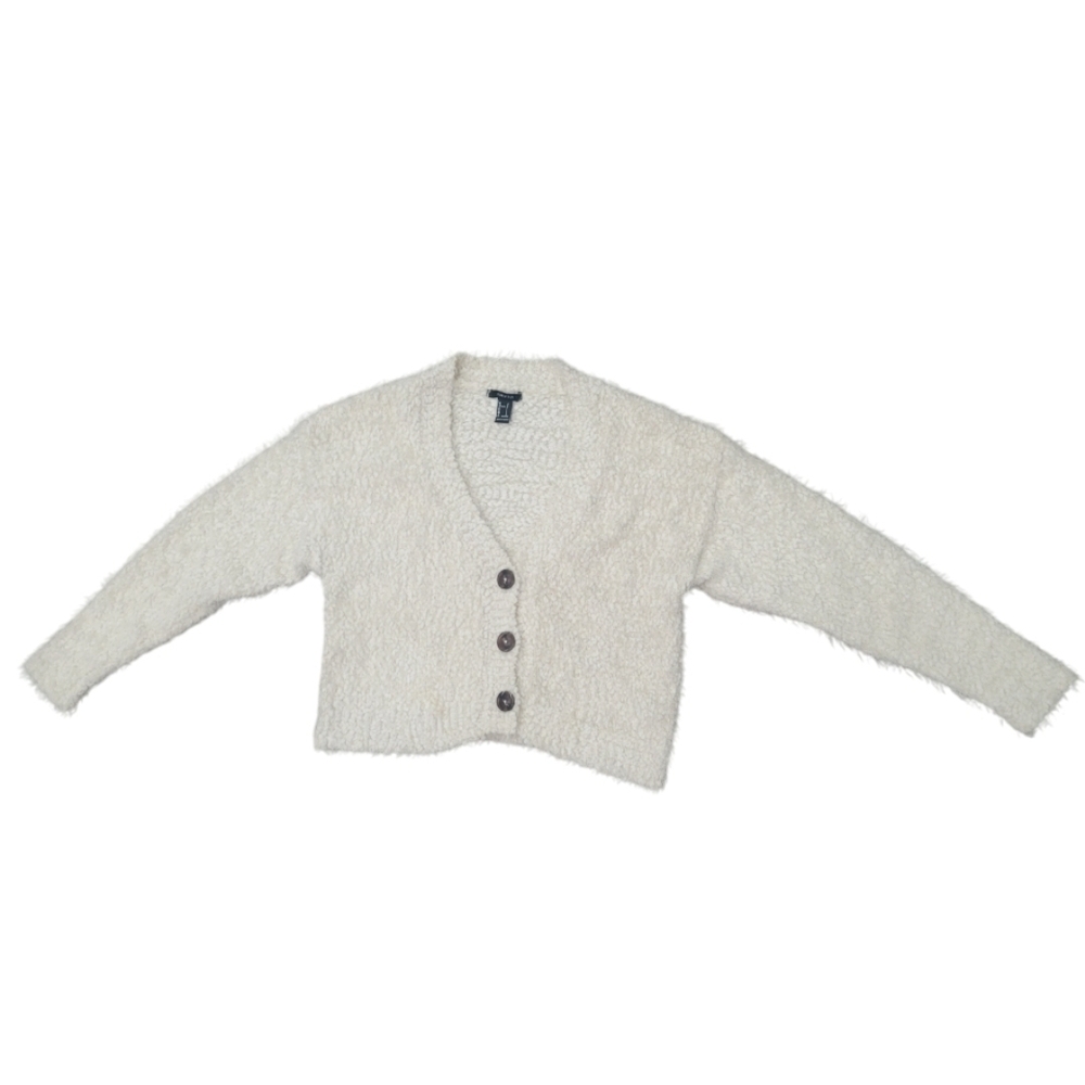 Forever 21 Women's White Cardigan Sweater - Women's Size Small